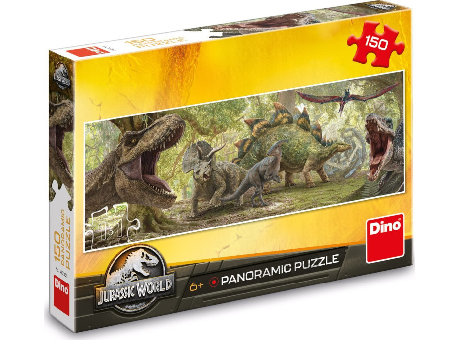 DINO Panoramatické puzzle Jurský svět 150 dílků