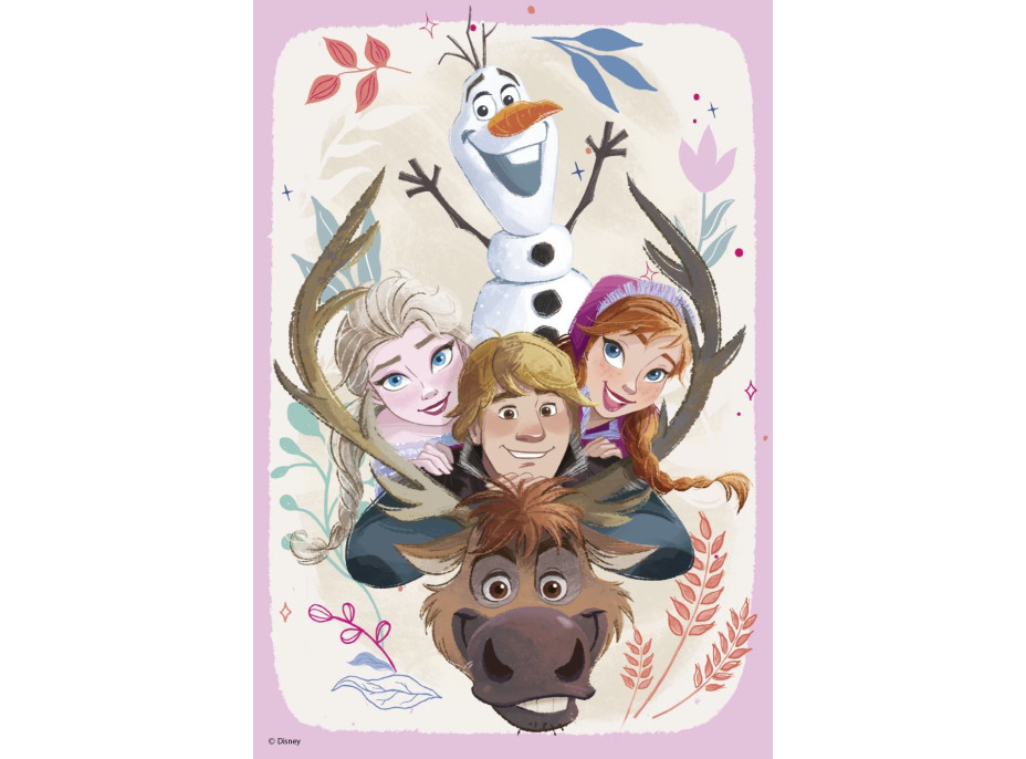 DINO Puzzle Ledové králoství: Anna a Elsa 2x77 dílků