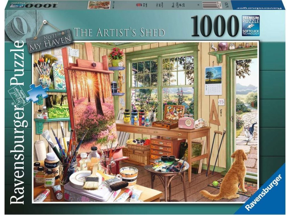 RAVENSBURGER Puzzle Moje útočiště č.11: Zahradní ateliér 1000 dílků