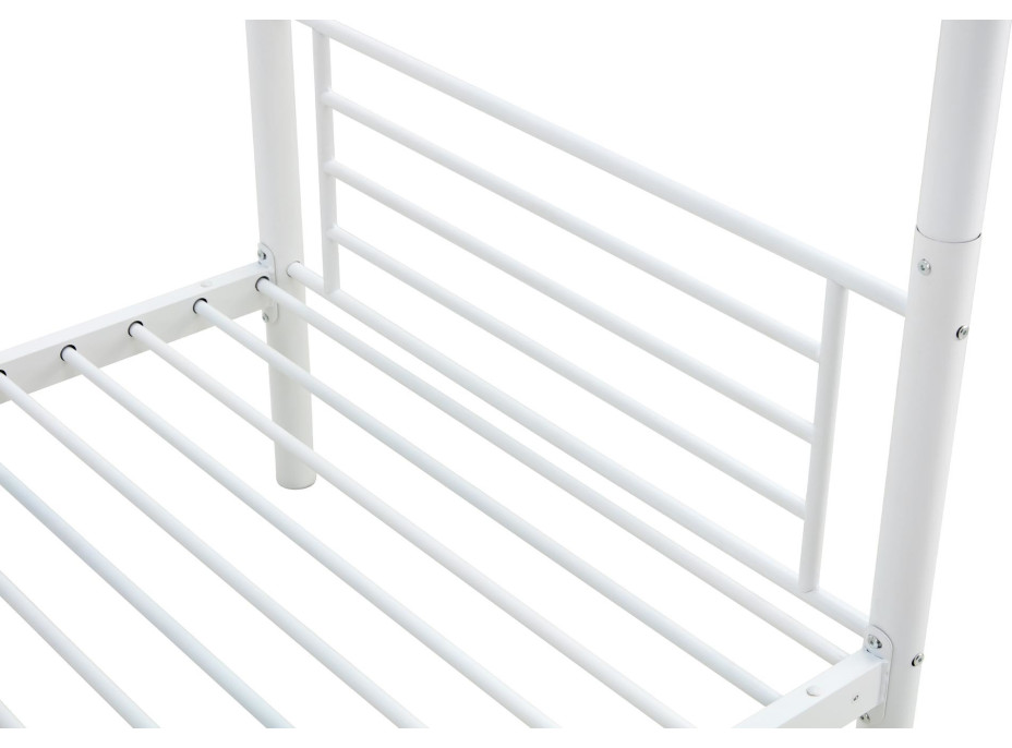 Kovová patrová postel BUNKY 200x90 cm - bílá
