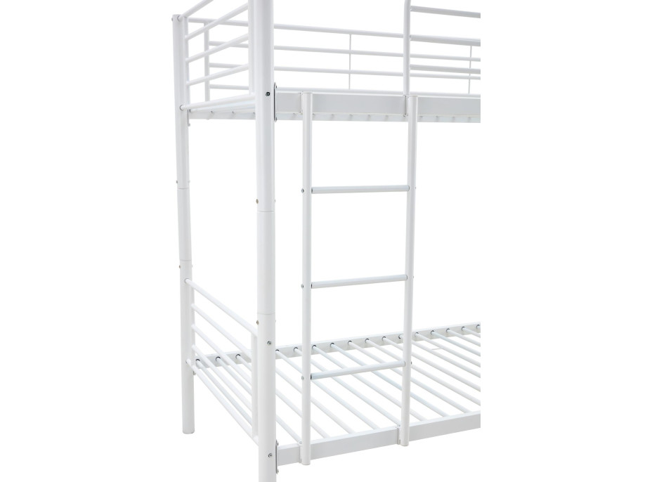 Kovová patrová postel BUNKY 200x90 cm - bílá