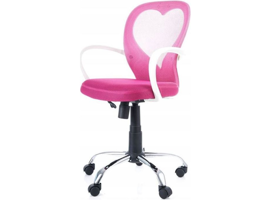 Dětská otočná židle DAISY - růžová