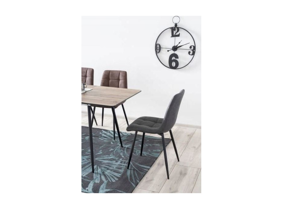 Jídelní židle LOOK - šedá ekokůže/černá