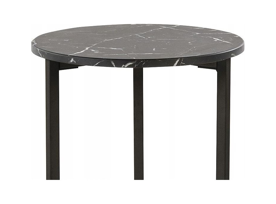 Konferenční stolek RAVELLO 2 ks - dekor černého mramoru/černý