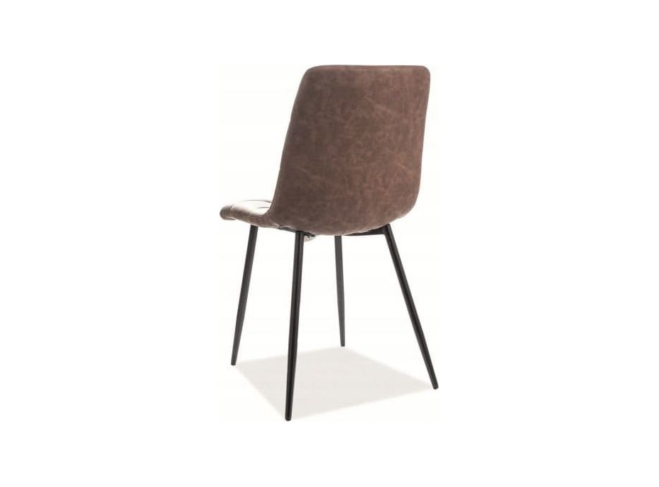 Jídelní židle LOOK - hnědá ekokůže/černá