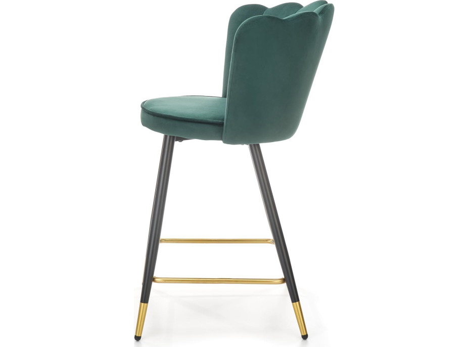 Barová židle ALORA - tmavě zelená