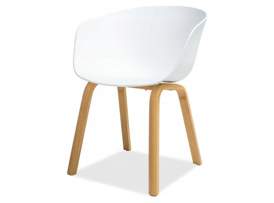 Jídelní židle EGO - bílá/dub