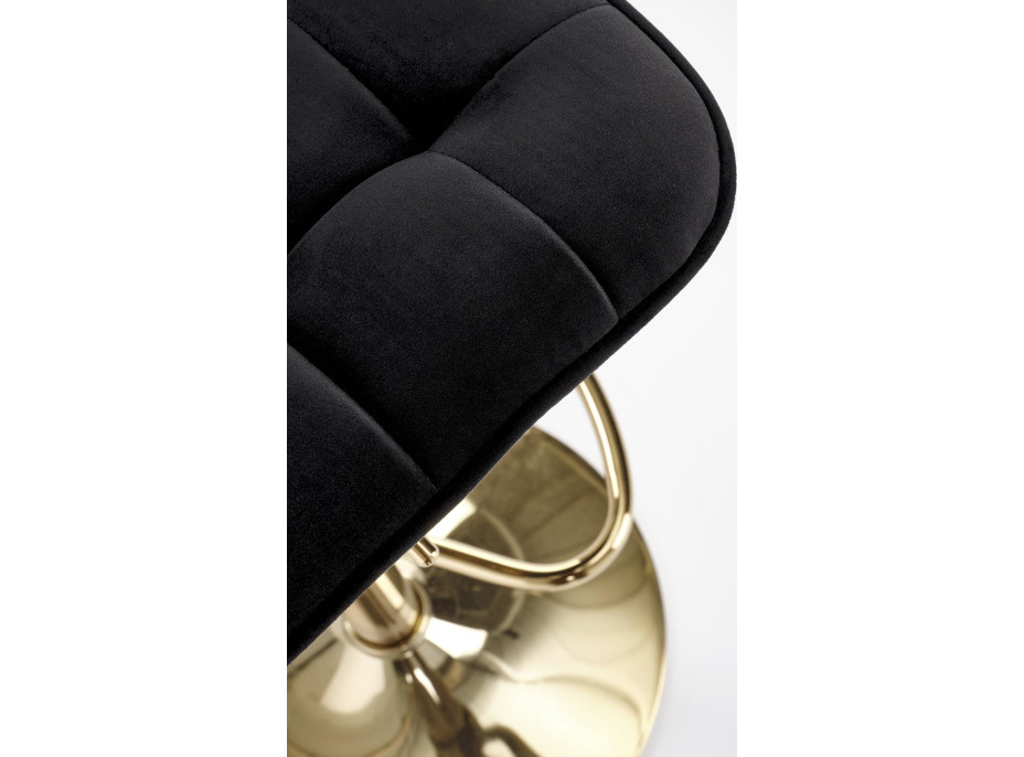 Barová židle HALLIE - černá/zlatá