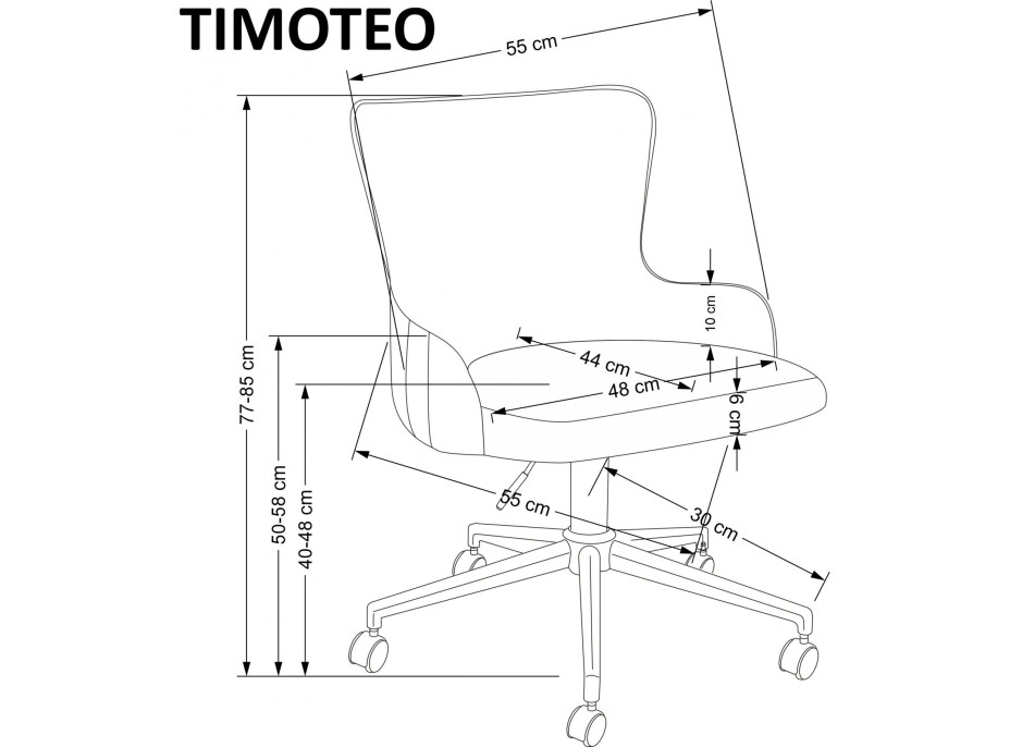 Kancelářská židle TIMOTEO - tmavě zelená
