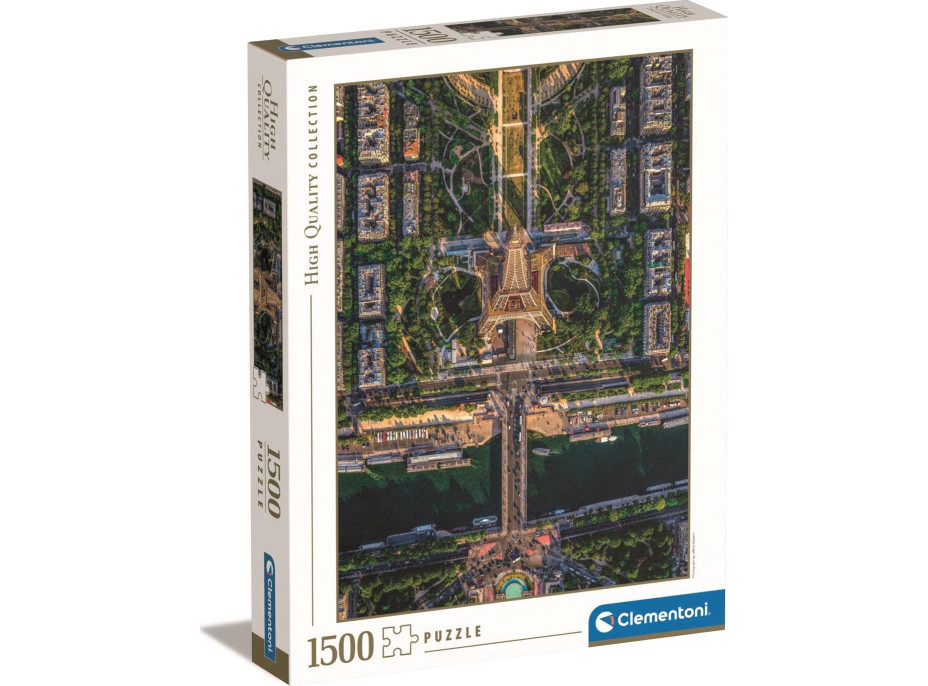 CLEMENTONI Puzzle Let nad Paříží 1500 dílků