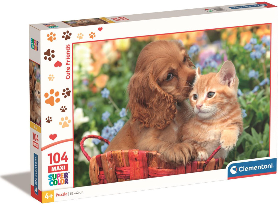 CLEMENTONI Puzzle Roztomilí kamarádi MAXI 104 dílků