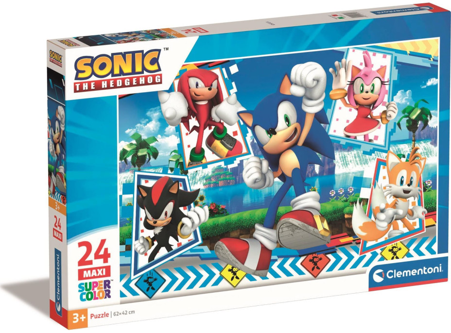 CLEMENTONI Puzzle Sonic MAXI 24 dílků