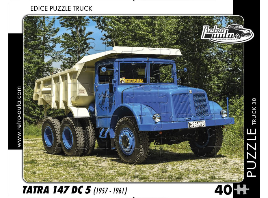 RETRO-AUTA Puzzle TRUCK č.38 Tatra 147 DC 5 (1957 - 1961) 40 dílků
