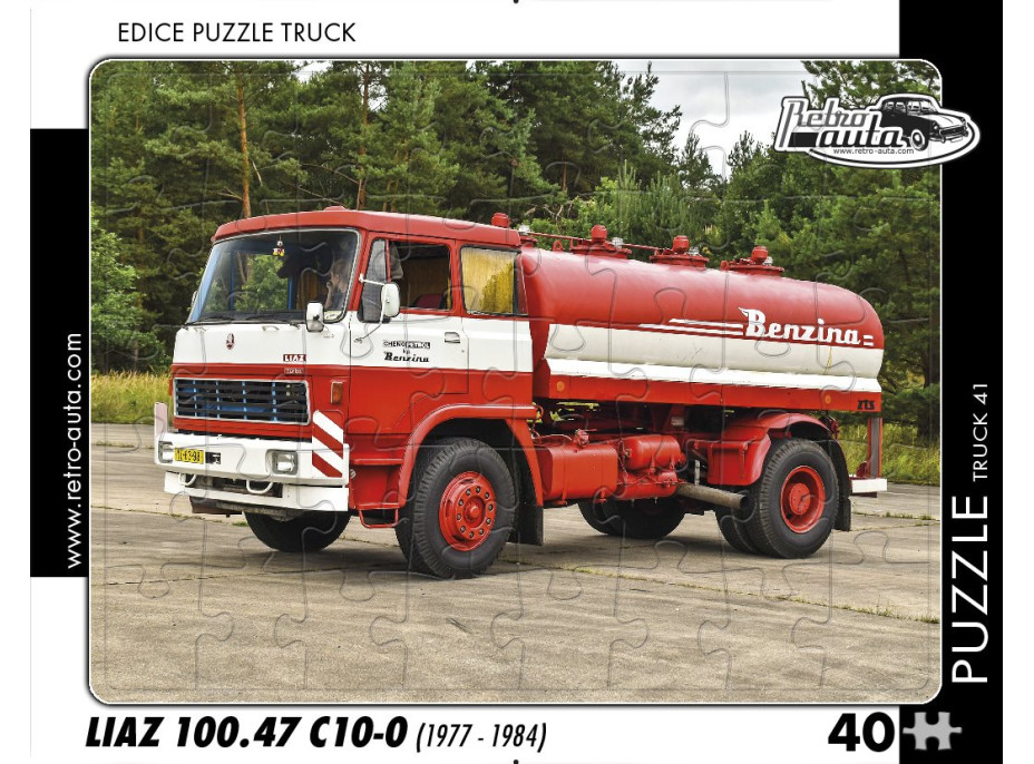 RETRO-AUTA Puzzle TRUCK č.41 Liaz 100.47 C10-0 (1977 - 1984) 40 dílků