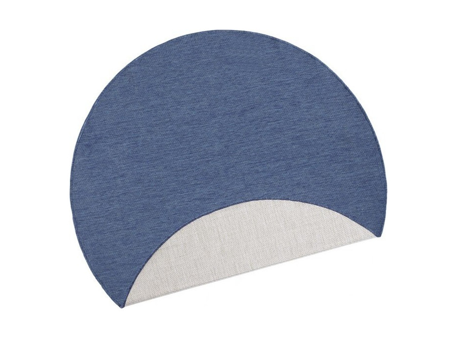 Kusový oboustranný koberec Twin 103100 blue creme circle