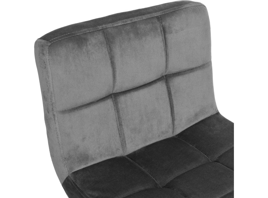 Barová židle ARAKO VELVET - šedá/chrom