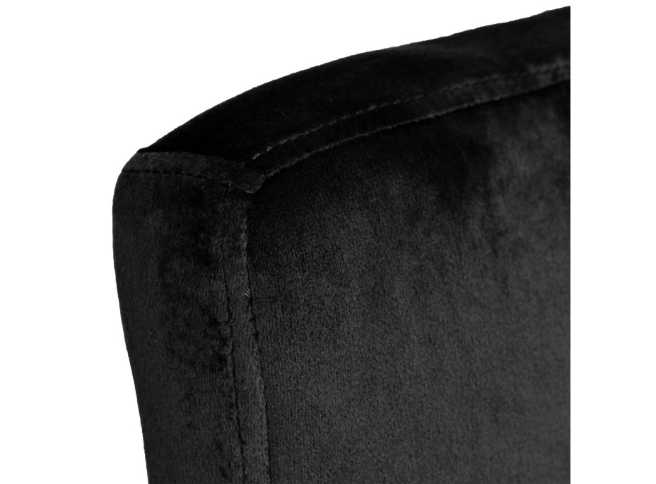 Barová židle ARAKO VELVET - černá/chrom