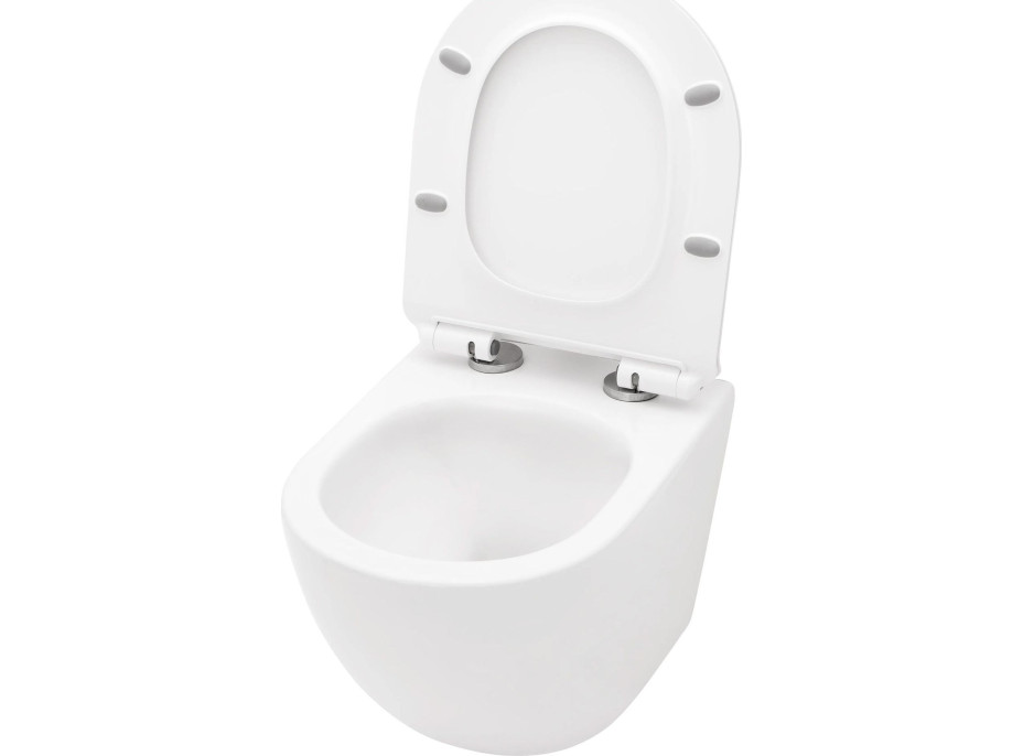 Závěsné WC Rea CARLO mini tornado rimless + Duroplast sedátko slim N