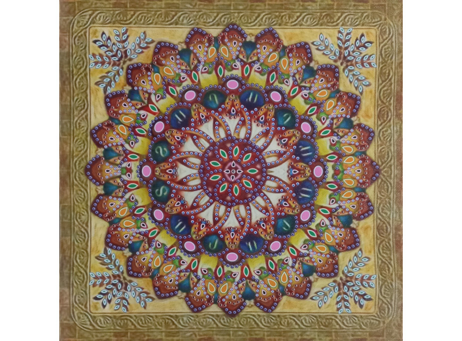 Norimpex Diamantové malování 7D Zlatá mandala 30x30 cm