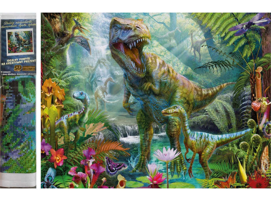 Norimpex Diamantové malování Dinosauří svět 30x40 cm