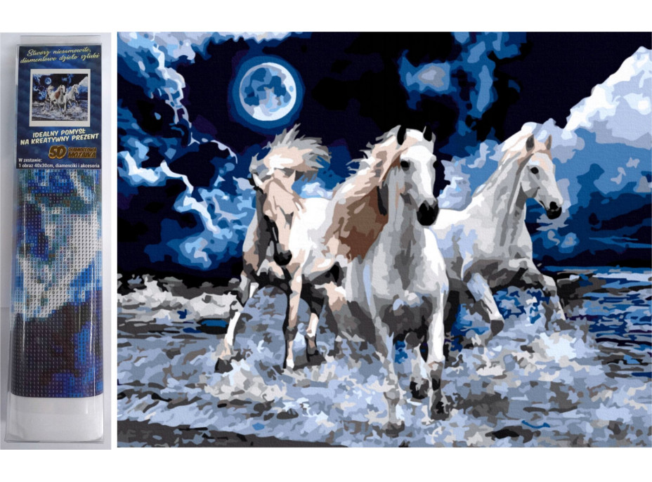 Norimpex Diamantové malování Koňské trio 30x40 cm