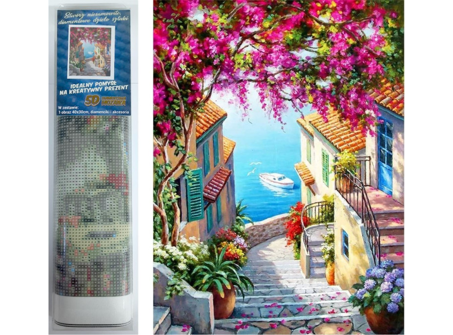 Norimpex Diamantové malování Schody nad mořem 30x40 cm