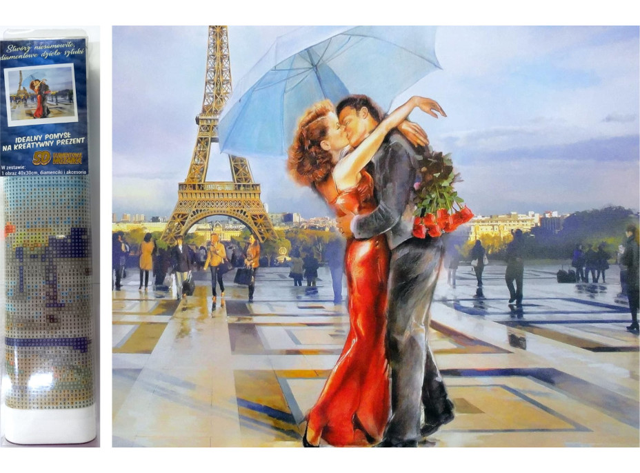 Norimpex Diamantové malování Láska pod Eiffelovou věží 30x40 cm