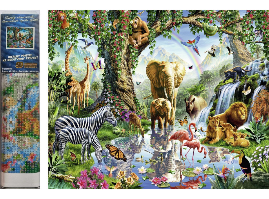 Norimpex Diamantové malování Život v džungli 30x40 cm