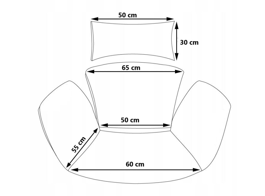Sedací polštář PRIMA do závěsného houpacího křesla - béžový