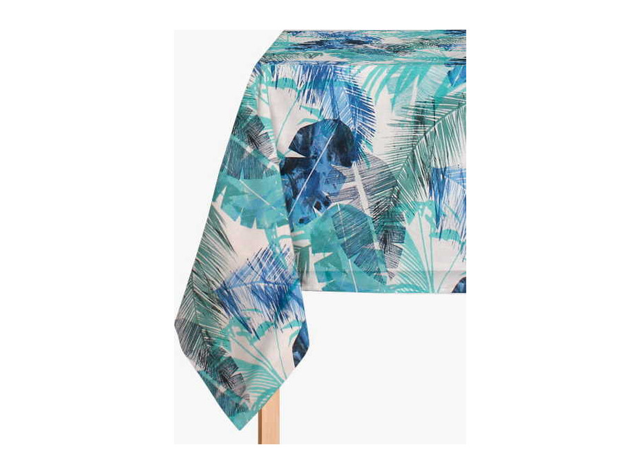 Ubrus 135x180 cm - Listy banánovníku - modrý