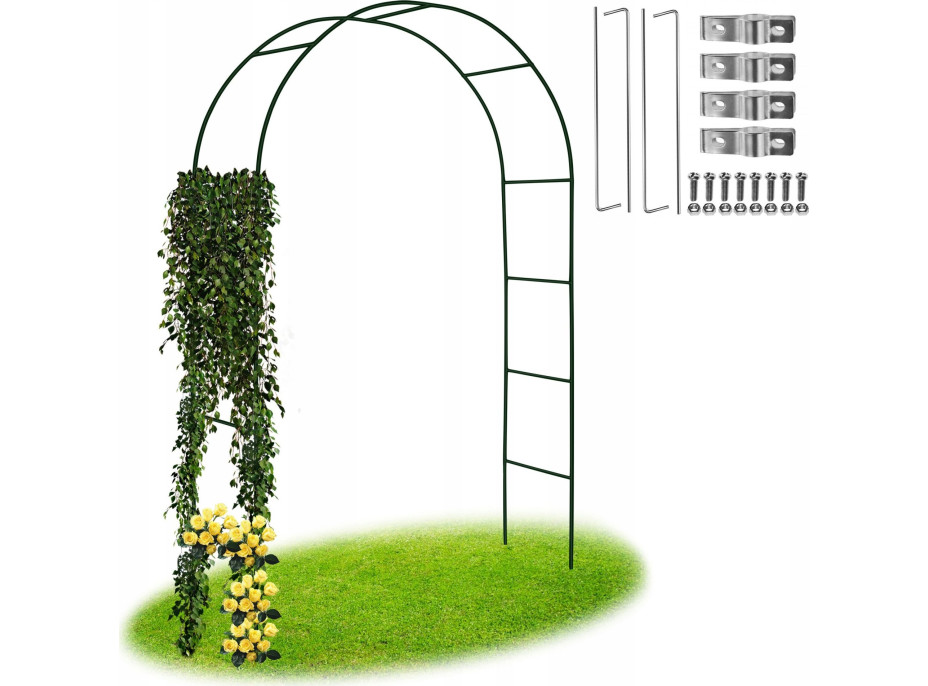 Zahradní kovová pergola 240 cm - oblouk