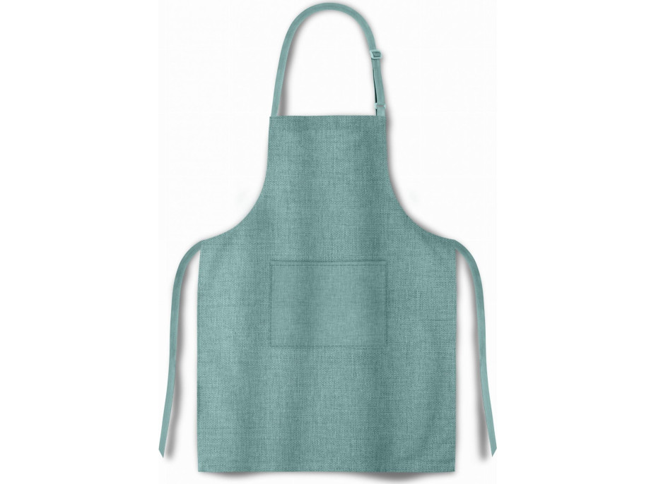 Kuchyňská zástěra FLAX LEN 65x75 cm - tyrkysová
