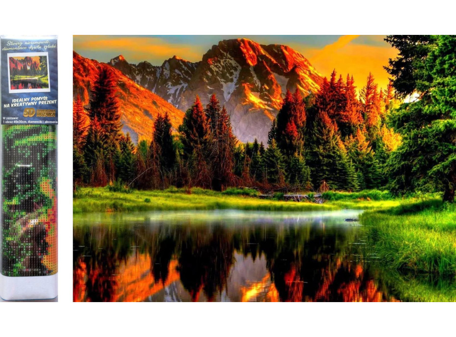 Norimpex Diamantové malování Západ slunce u jezera 30x40 cm