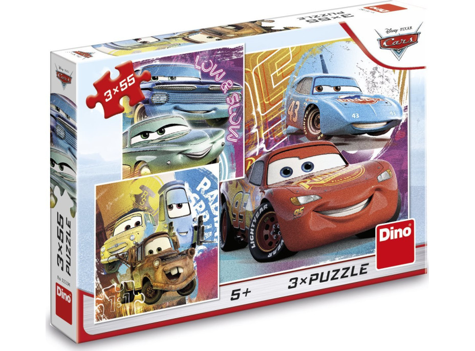 DINO Puzzle Cars: kamarádii 3x55 dílků