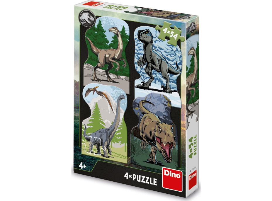 DINO Puzzle Jurský svět 4x54 dílků