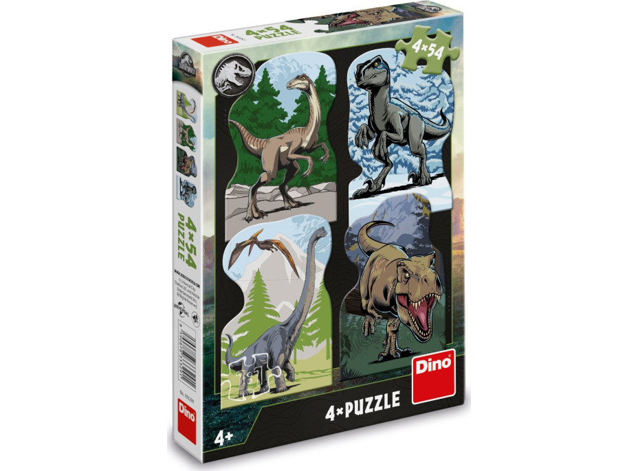 DINO Puzzle Jurský svět 4x54 dílků