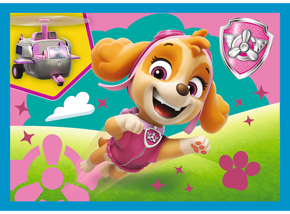 TREFL Puzzle Tlapková patrola: Běžící štěňata 4v1 (12,15,20,24 dílků)