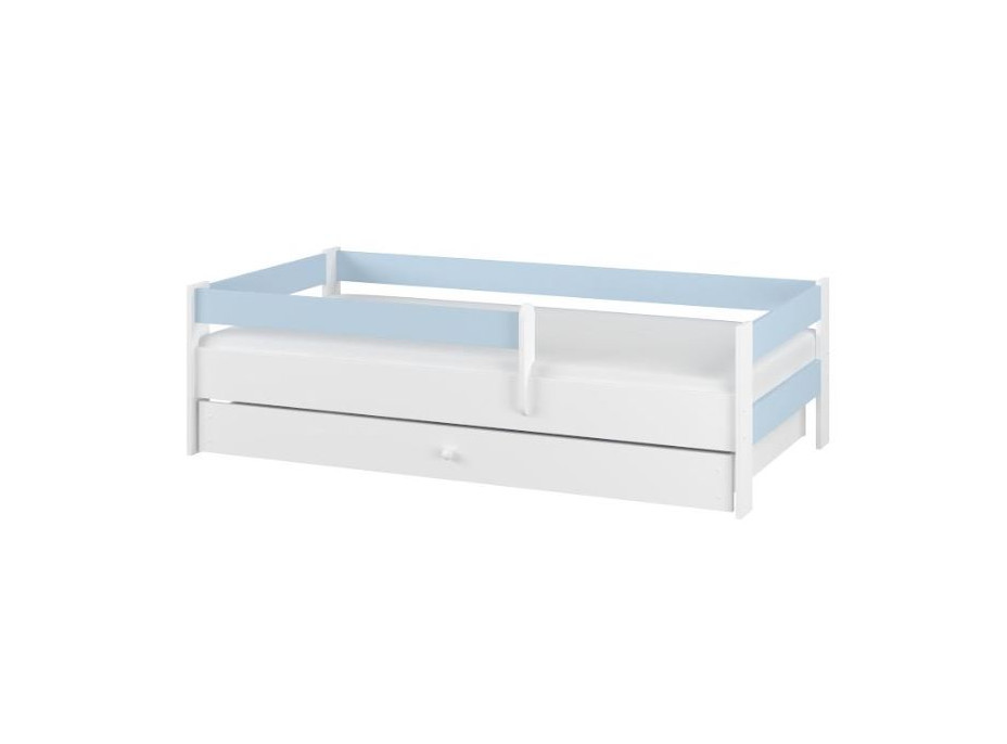 Dětská postel SIMPLE se šuplíkem - modrá - 160x80 cm