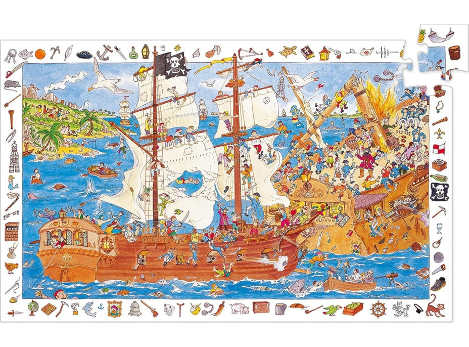 DJECO Puzzle Observation: Piráti 100 dílků
