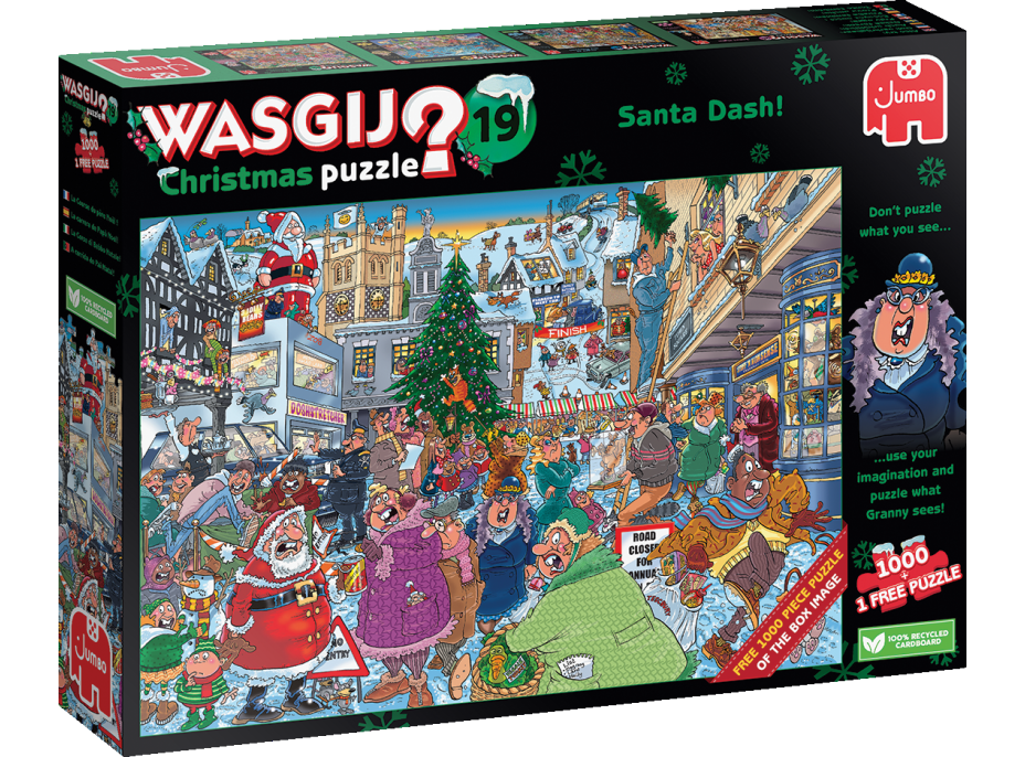 JUMBO Puzzle WASGIJ Christmas 19: Santa chvátá! 2x1000 dílků