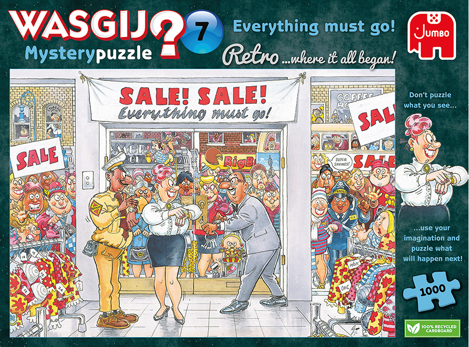 JUMBO Puzzle WASGIJ Mystery 7: Všechno musí pryč! 1000 dílků