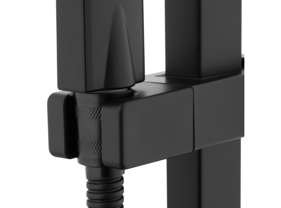 Sprchová souprava GABI s termostatickou baterií - 30x30 cm - černá matná