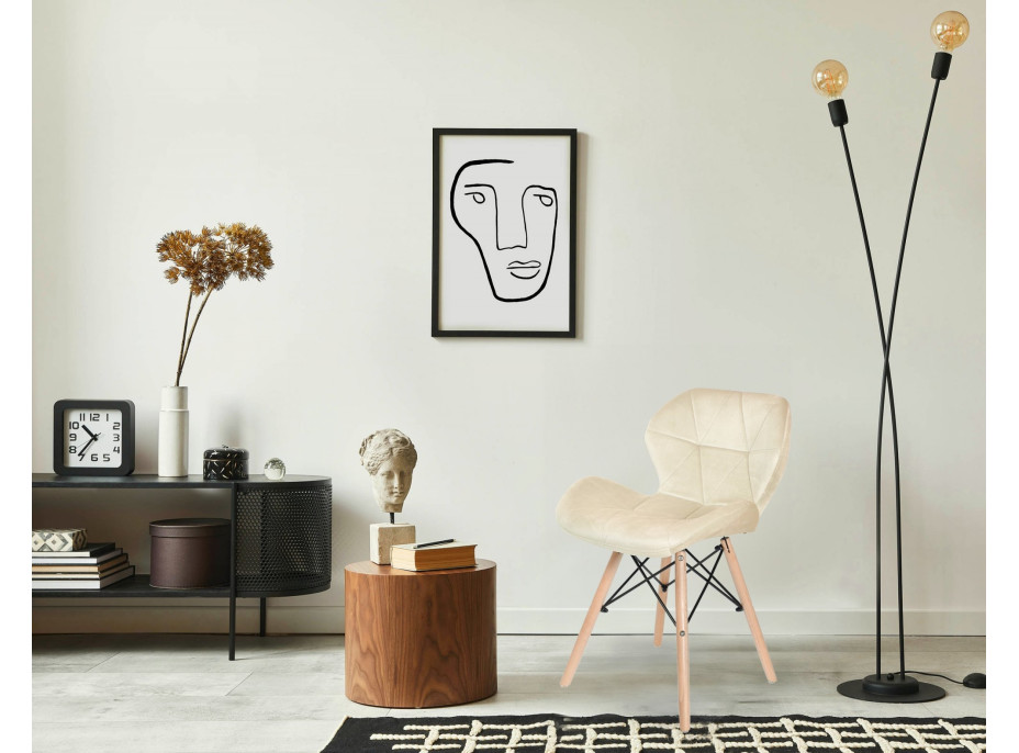 Designové křesílko MURET VELVET DSW - béžové