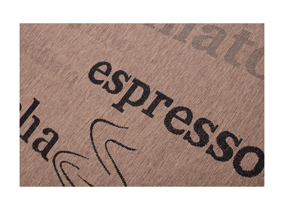 Sisalový PP koberec COFFEE - hnědý/černý