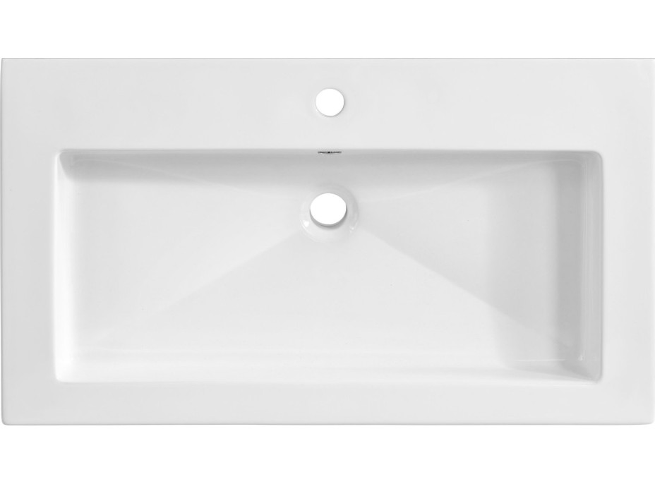 Keramické umyvadlo SPIRIT WHITE 2 100 cm - bílé