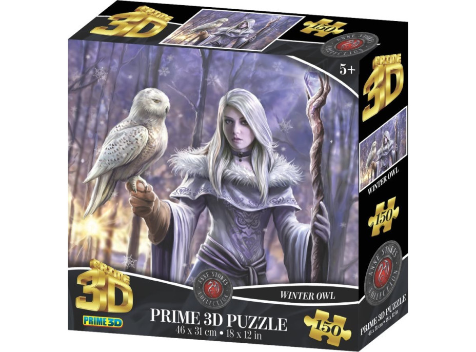 PRIME 3D Puzzle Zimní sova 3D 150 dílků