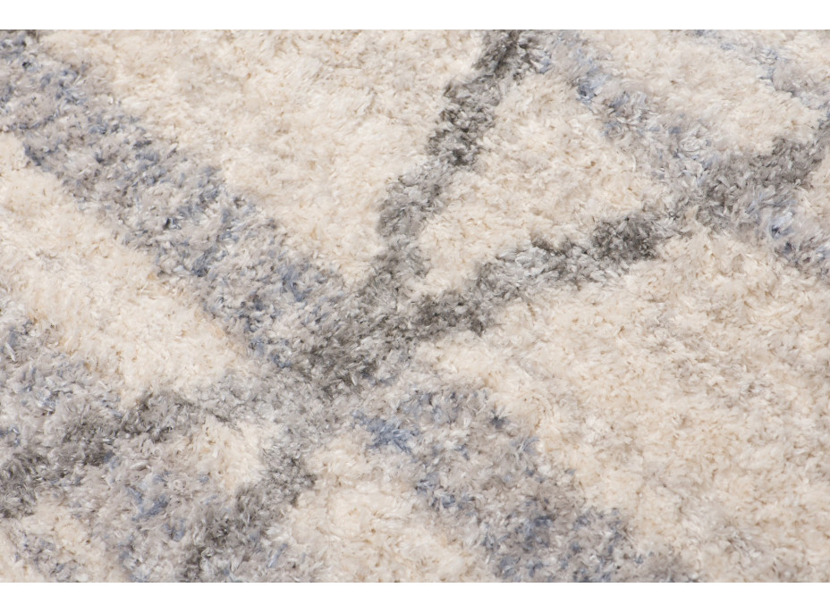Kusový koberec Shaggy VERSAY Fence - krémový
