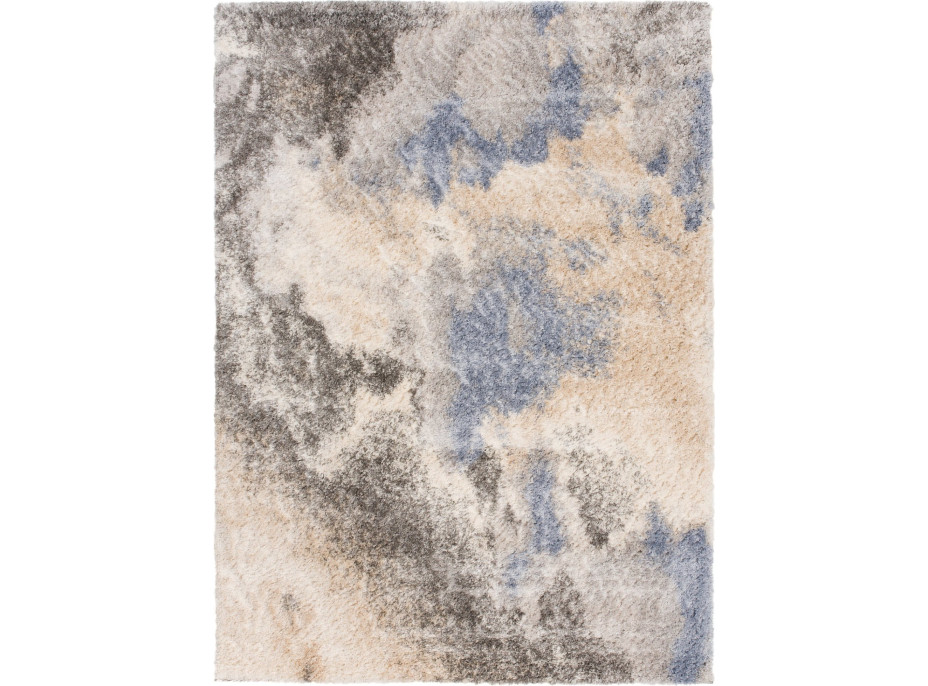 Kusový koberec Shaggy VERSAY Sky - krémový/modrý