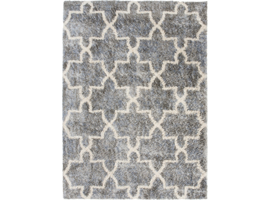 Kusový koberec Shaggy VERSAY Pattern - tmavě šedý