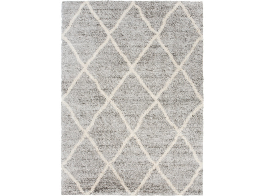 Kusový koberec Shaggy VERSAY Grid - šedý